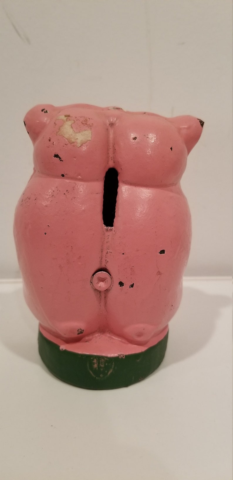 Antique Cast Iron 3 Little Pigs Piggy Bank Coin Bank Nursery Antique