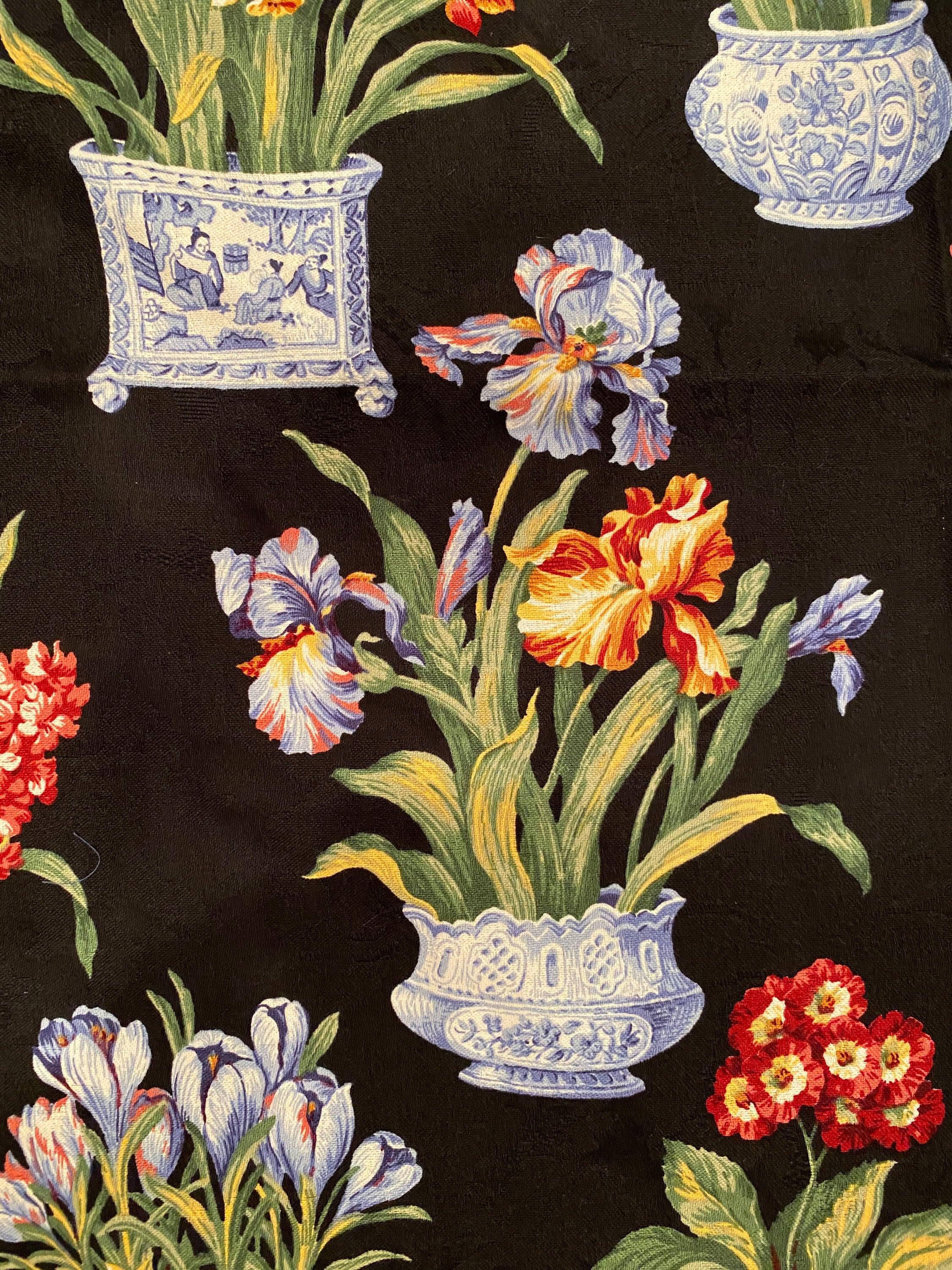 Beautiful Melanie Fabric by Kingsway Fabrics Blue and White Etsy New