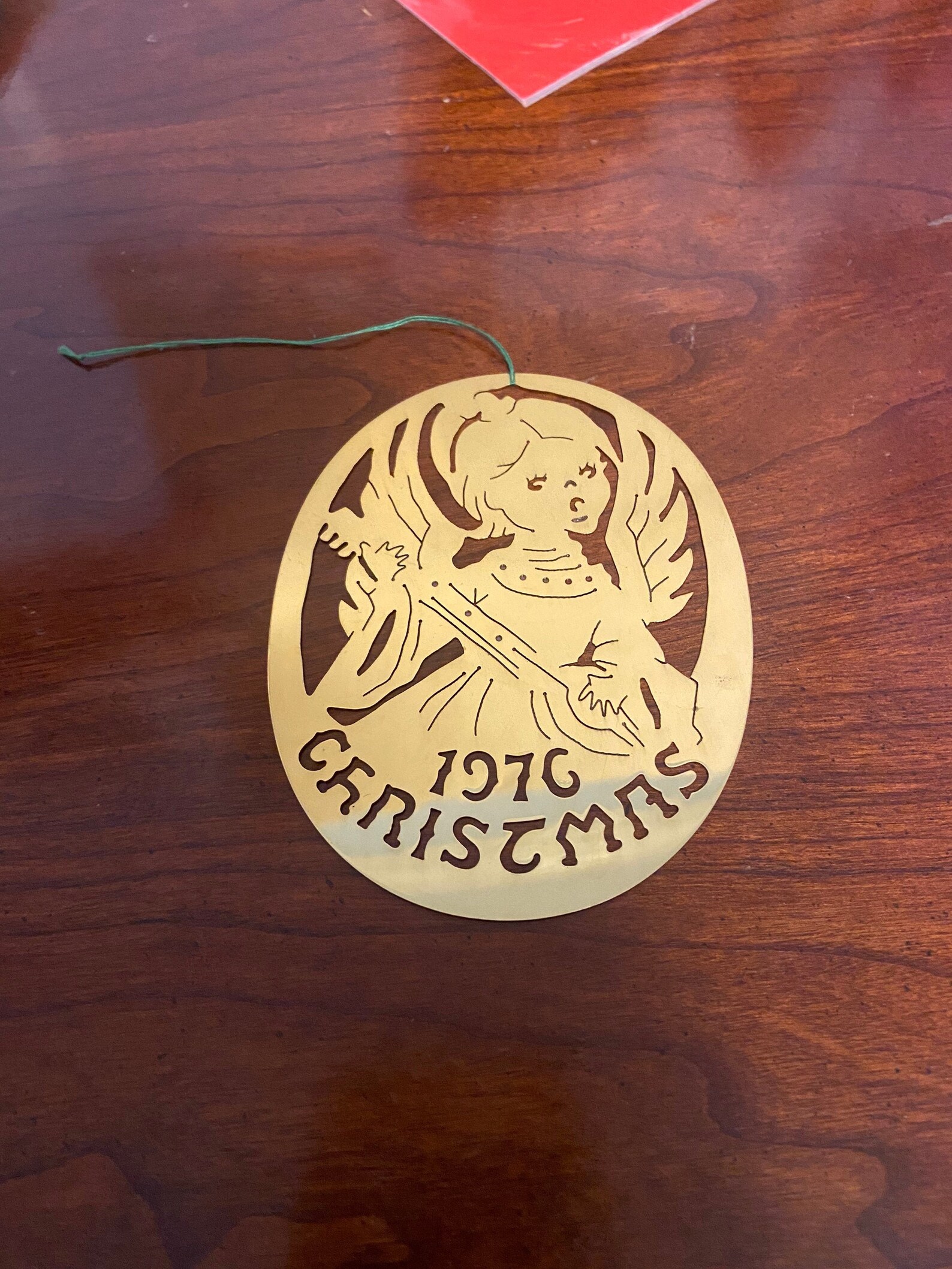 1976 Biedermann Brass Christmas Ornament Angel Singing Etsy