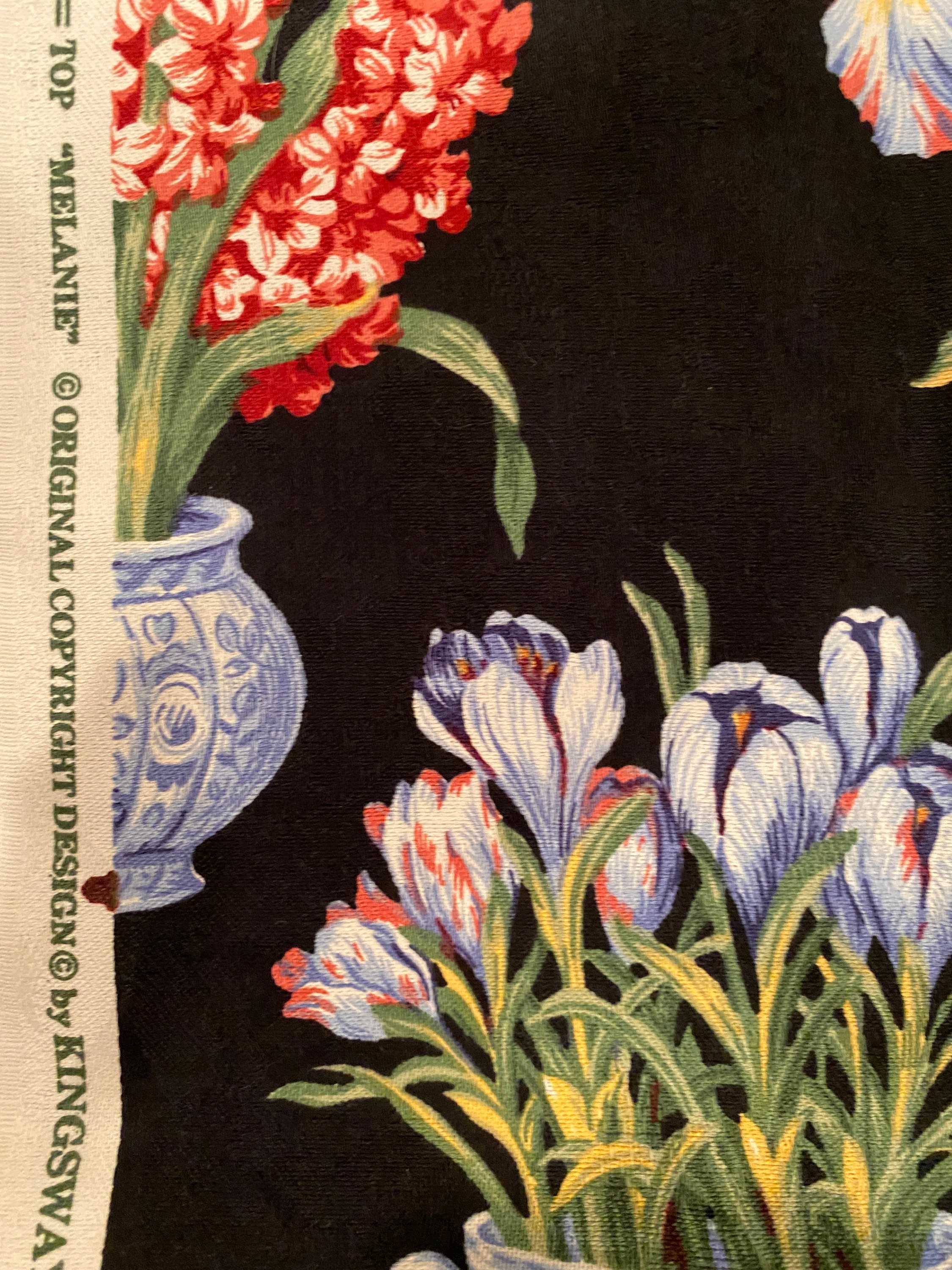 Beautiful Melanie Fabric by Kingsway Fabrics Blue and White Etsy