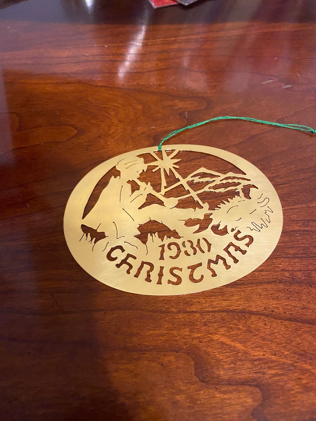 1980 Biedermann Brass Christmas Ornament Shepherd Boy and Baby Etsy