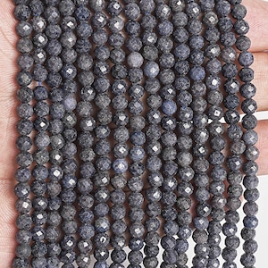 Natural Blue Sapphire Gemstone Grade AA Faceted Round 4-5mm 5mm 6mm 8mm 9mm 10mm 11mm Loose Beads