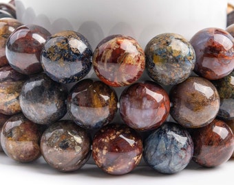 5/10 Strands Natural Blue Brown Pietersite Gemstone Grade AA Round 12mm Loose Beads