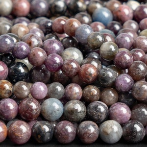 Natural Multicolor Ruby Sapphire Gemstone Grade A Round 6MM 6-7MM 7-8MM 8MM Loose Beads