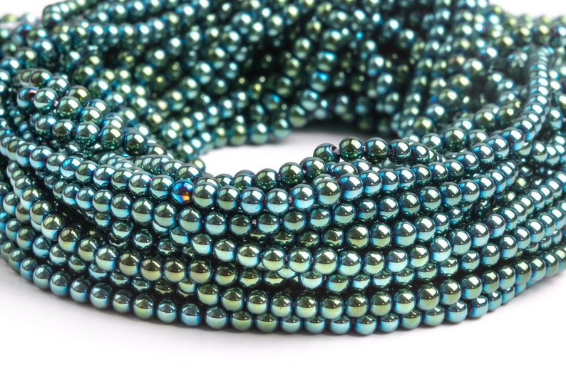 Green Hematite Gemstone Grade AAA Round 3mm 4mm 6mm 8mm 10mm 12mm Loose Beads image 1