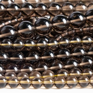 Genuine Natural Transparent Brown Obsidian Gemstone Grade AAA Round 4mm 6mm 8mm 10mm Loose Beads