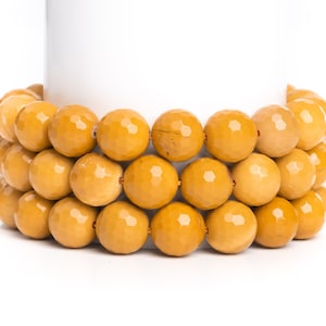 Natürliche gelbe Mookait Edelstein Klasse AAA Micro facettierte runde 6 mm 8 mm 10 mm lose Perlen