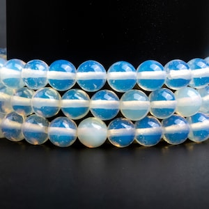 White Opalite Gemstone Grade AAA Round 5-6mm 8mm 10mm Loose Beads