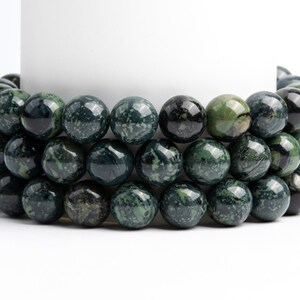 Natural Green Kambaba Jasper Gemstone Grade AAA Round 6mm 8-9mm 10mm 12mm Loose Beads