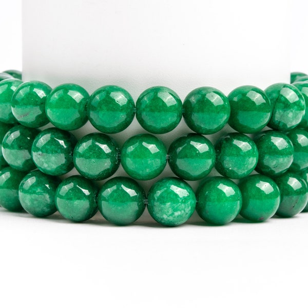 Emerald Green Color Quartz Gemstone Grade AAA Round 6mm 8mm 10mm 12mm Loose Beads