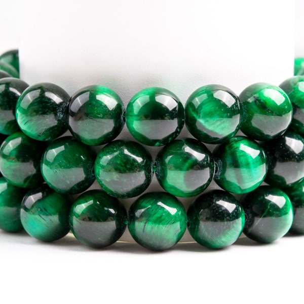 Green Tiger Eye Gemstone Grade AA Round 6mm 8mm 10mm 12mm Loose Beads