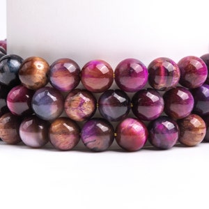 Cat Eye Galaxy Pink Sky Tiger Eye Gemstone Grade AAA Round 6mm 8mm 10mm Loose Beads