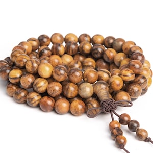 Natural Wood Brown Qinan Sandalwood Gemstone Grade AAA Round 8mm Loose Beads