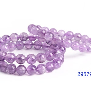 Natural Lavender Amethyst Gemstone Grade AA Round 9mm 10mm 11mm 11-12mm 12mm Loose Beads