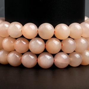 Natural Orange Peach Jade Gemstone Grade AAA Round 6-7mm 8mm 10mm 12mm Loose Beads