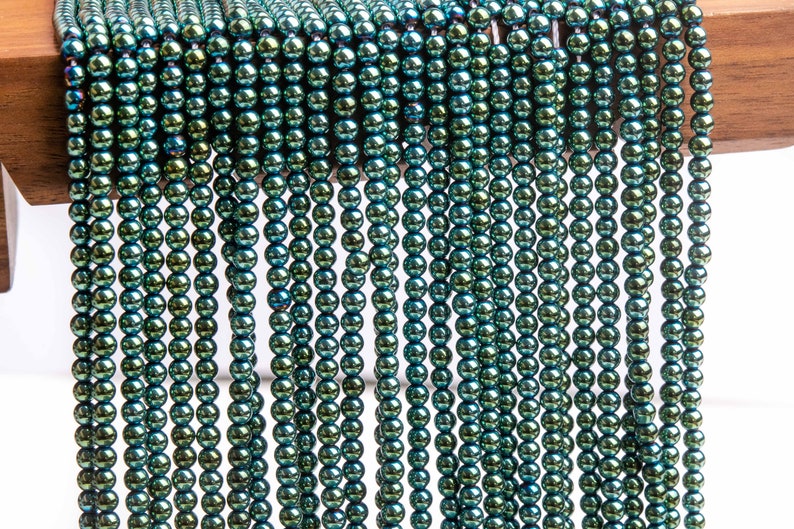Green Hematite Gemstone Grade AAA Round 3mm 4mm 6mm 8mm 10mm 12mm Loose Beads image 3