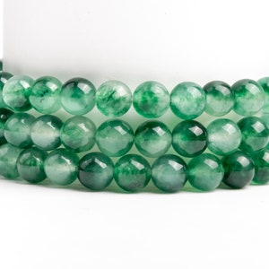 Forest Green Cloudy Malaysian Jade Gemstone Grade AAA Round 4mm  6mm 8mm 10mm 12mm Loose Beads