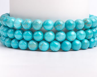 Mint Blue Magnesite Turquoise Gemstone Grade AAA Round 4mm 6mm 8mm 10mm 12mm Loose Beads