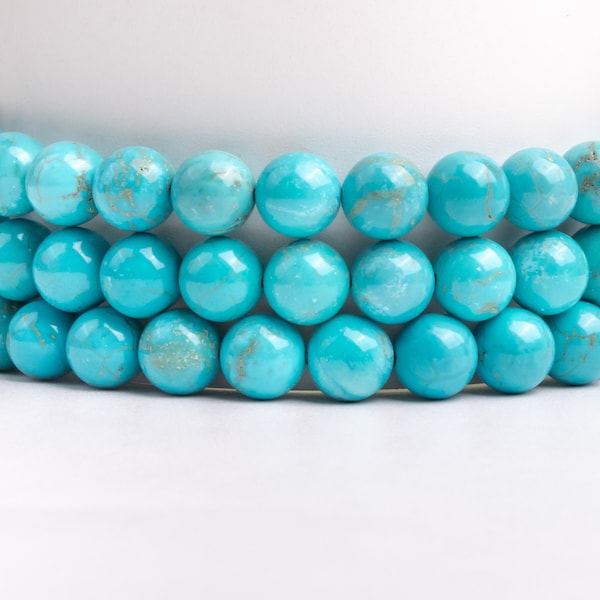 Mint Blue Magnesite Turquoise Gemstone Grade AAA Round 4mm 6mm 8mm 10mm 12mm Loose Beads