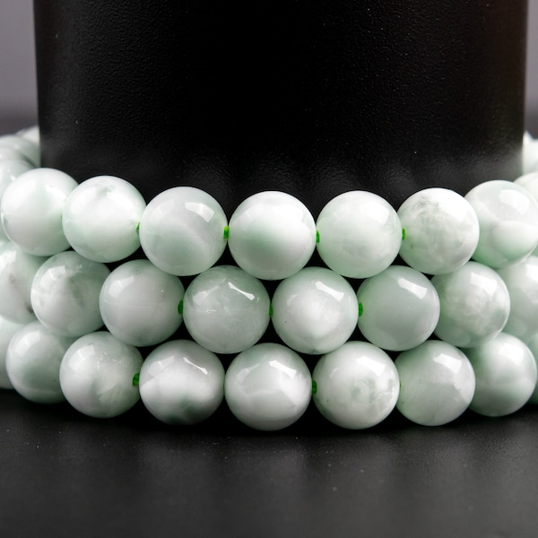 Natural Green Angelite Gemstone Grade AAA Round 5mm 6mm 8mm 10mm 12mm Loose Beads