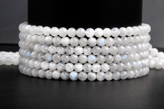 Natural Rainbow Moonstone Gemstone Grade AA Round 3-4mm 5-6mm 7-8mm 9-10mm Loose Beads