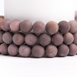 Matte Purple Brown Aventurine Gemstone Grade AAA Round 4mm 6mm 8mm 10mm Loose Beads