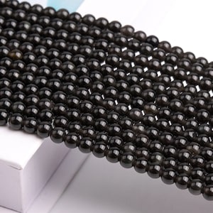 Natural Rainbow Obsidian Gemstone Grade AA Round 4mm Loose Beads