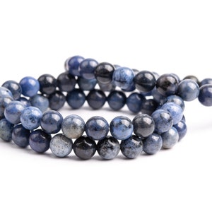 Natural Blue Dumortierite Gemstone Grade A Round 8mm Loose Beads