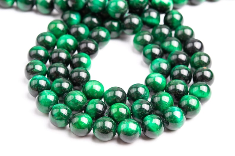 Green Tiger Eye Gemstone Grade AA Round 67mm 8mm 10mm 12mm Etsy