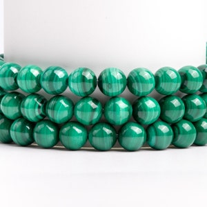 Natural Green Malachite Gemstone Grade AA Round 4mm 5mm 6mm 8mm 10mm Loose Beads