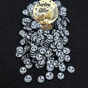 Jack Skellington 5mm, New Design, Clay Sprinkles, Fimo Slices, Embellishments, Nail Deco, Resin Fillers, Craft Miniatures, Halloween