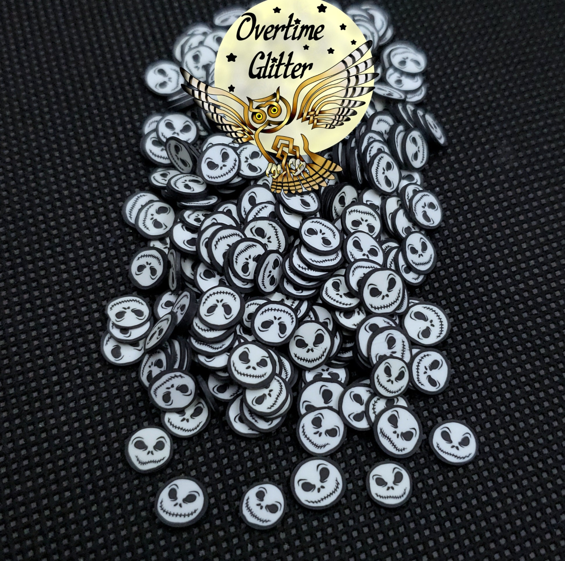 Jack Skellington 5mm, New Design, Clay Sprinkles, Fimo Slices, Embell…