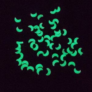 Glow in the dark Moons, Clay Sprinkles, Fimo Slices, Embellishments, Nail Deco, Resin Fillers, For Resin, Craft Miniatures, Dollhouse