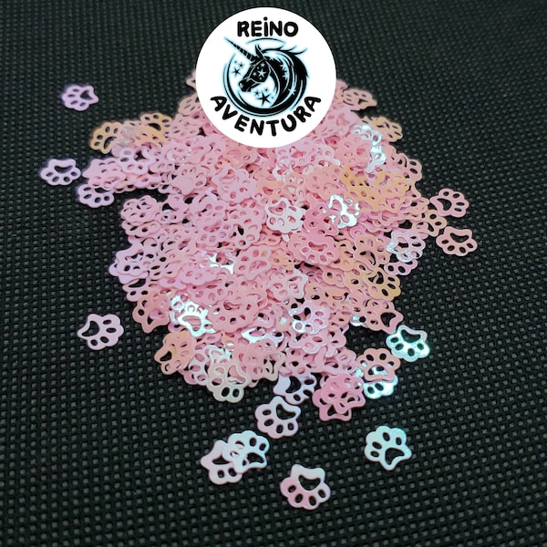 Pata De Cachorro Rosa, Formas De Lentejuelas, 9 Mm, Cambio De Color, Brillo Iridiscente, Grueso, San Valentín, Sé Mío
