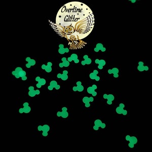 Glow in The Dark Mouse head, Halloween, Glitter, Embellishments, Nail Deco, Resin Fillers, For Resin, Craft Miniatures, Dollhouse