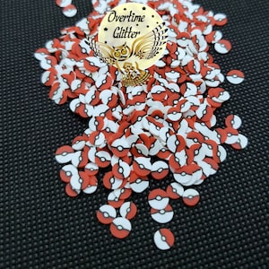 Mini Pokeballs, Clay Sprinkles, Fimo Slices, Embellishments, Nail Deco, Resin Fillers, For Resin, Craft Miniatures, Dollhouse