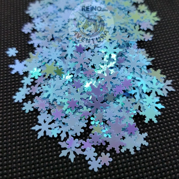 Blue Snowflake, Color Shifting, Winter, Christmas, Chunky Glitter, Confetti, Nail Deco, Resin Fillers