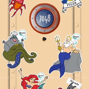 Little Mermaid Disney Cruise Door Magnets Real Magnets Customized for family items