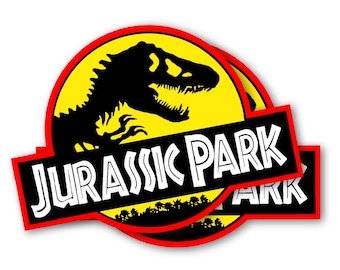 Jurassic Park Movie Decals or Magnets - Pair (2) Permanent or Magnetic Graphics for your Vehicle