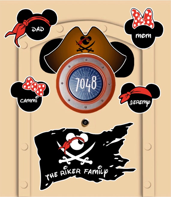 Disney Cruise Door Pirate Flag With Mickey Mouse Pirate And Etsy