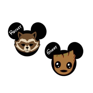 Disney Cruise Mickey and Minnie Custom Magnets Groot and Rocket Guardians of the Galaxy Real Magnets