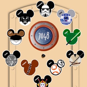 Disney Cruise Star Wars Door Magnets, Customized with your names
