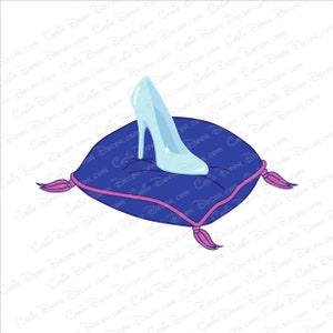 Disney Cruise Door Magnet Cinderella&#39;s Glass Slipper on a pillow. Real Die Cut Magnets, Not laminated Paper