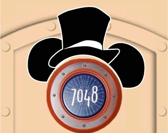 Disney Cruise Top Hat Door Magnet (not paper) Mickey Mouse Formal Wear Wedding New Year Eve