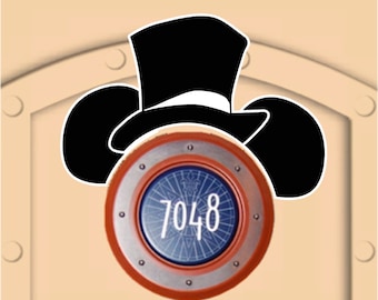 Disney Cruise Top Hat Door Magnet (not paper) Mickey Mouse Formal Wear Wedding New Year Eve