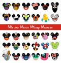Mickey and Minnie Mix and Match Disney Mickey Ears Custom Magnets for Disney Cruise Door ~ Choose your character and size-Price per magnet