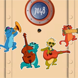 The Aristocats Alley Cats Musicians Disney Cruise Door Magnets Real Magnets, not paper