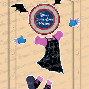Disney Cruise Door Magnets Vampirina Ballerina Vampire Vee Magnets - Not Laminated Paper
