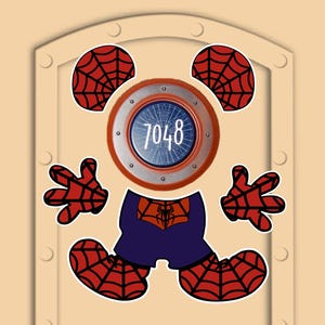 Disney Cruise Door Spiderman png Downloadable Artwork for print and cut