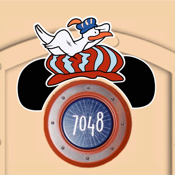 Disney Cruise Door Sea Farer Hat with Seagull Magnet with ears - Real Magnet, not laminated paper